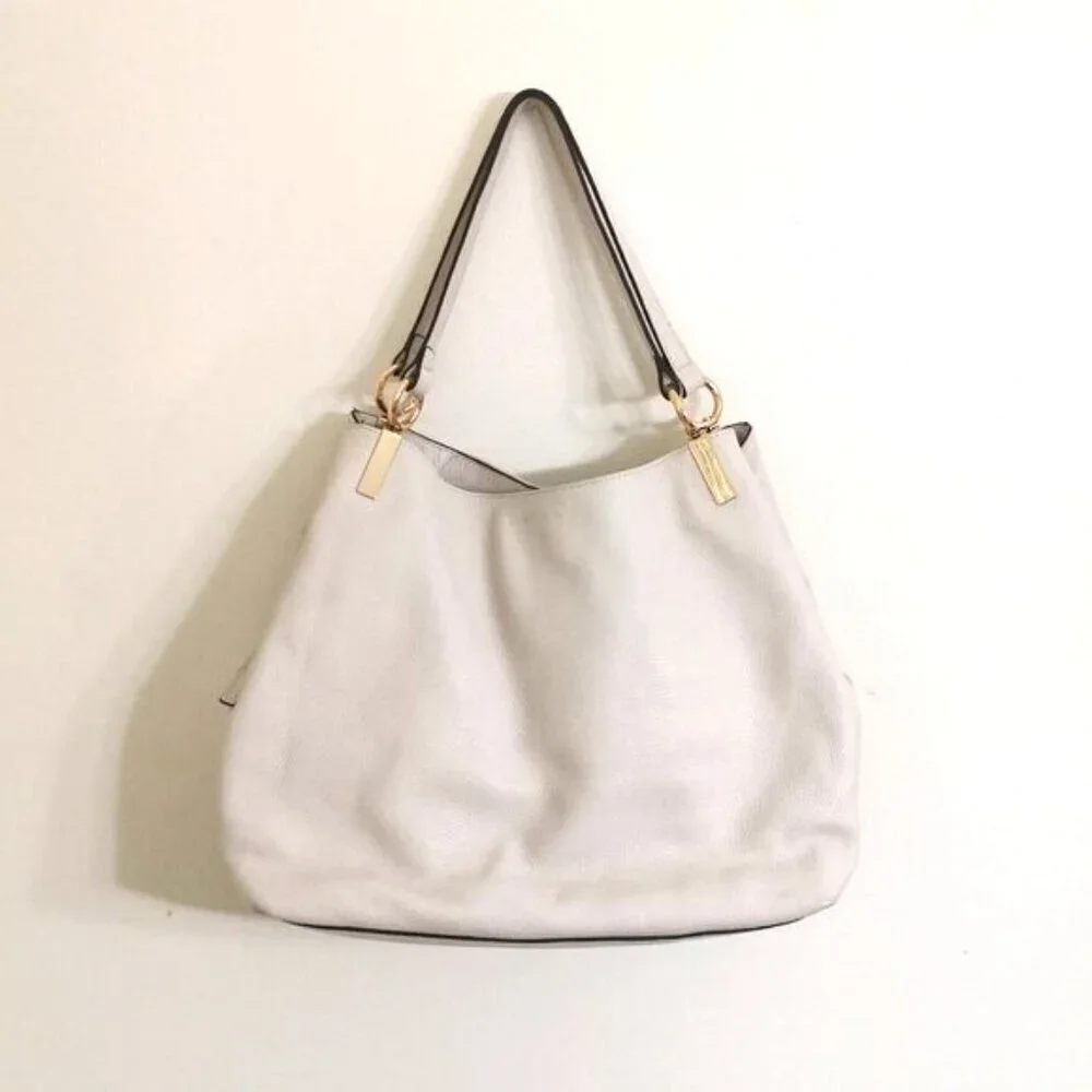 Vince Camuto Rhys‎ Cream Tote Shoulder Bag Gold Hardware 14